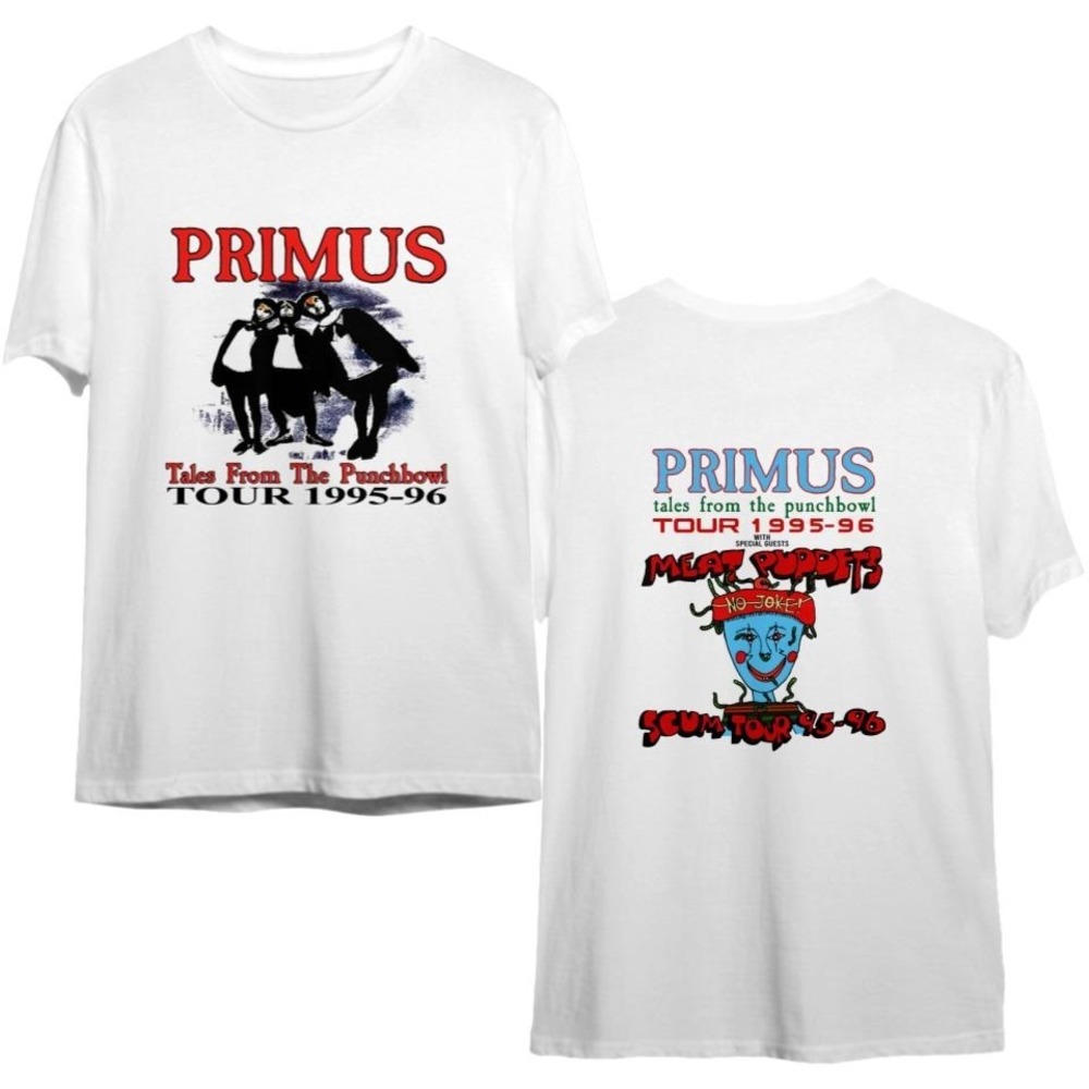 Primus T-Shirt 1996 Tales From The Punchbowl Tour Rock Band Fan 2 Sided